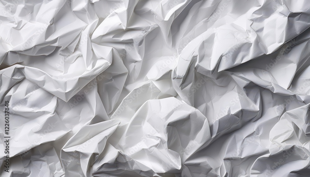 Striking White Crumpled Paper Texture Background Upclose Detail of Intricate Folds and Creases, Perfect for Graphic Design, Web Design, or Artistic Inspiration Striking White Crumpled Paper Texture Background Upclose Detail of Intricate Folds and Creases, Perfect for Graphic Design, Web Design, or Artistic Inspiration