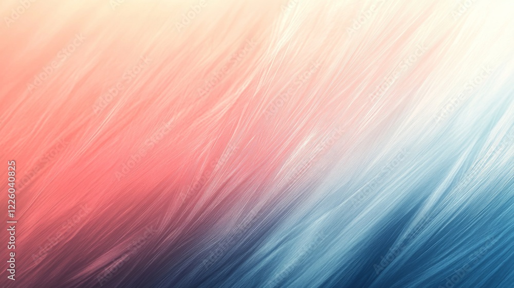 Abstract Wavy Lines in Pastel Pink and Blue Hues