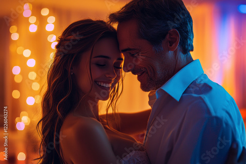 Capturing Joy A Teenage Girl Records a Heartwarming Dance Session with Her Dad at Home Celebrating Family Bonds and Cherished Moments photo