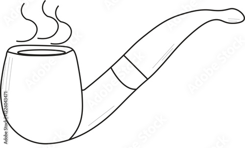 the illustration of the classic smoking pipe