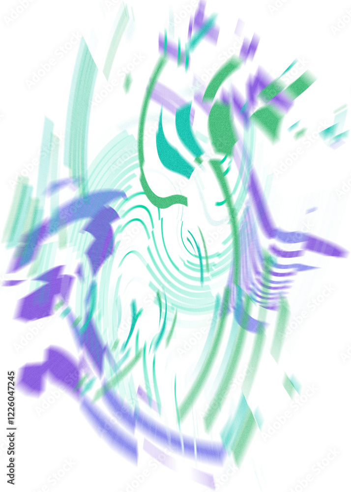 An abstract transparent iridescent color blur design element. An abstract transparent iridescent color blur design element.