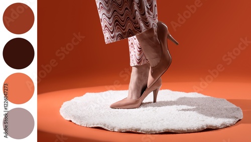 Female legs in stylish high...