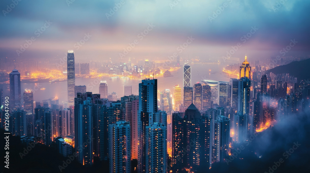 Fototapeta premium The urban landscape merges innovation with functionality.