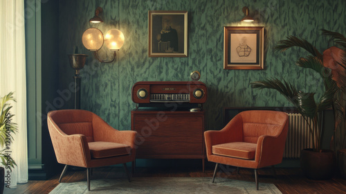 The vintage design evokes a sense of nostalgia from a bygone era. photo