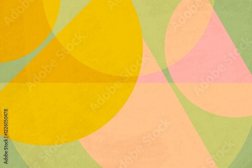 Abstract geometric shapes in soft pastel tones