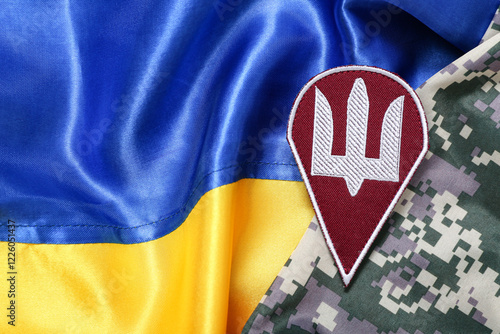 Military badge of Ukrainian...