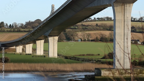 Ross Fitzgerald Kennedy Bridge on the border of Counties Kilkenny and Wexford in Ireland. photo