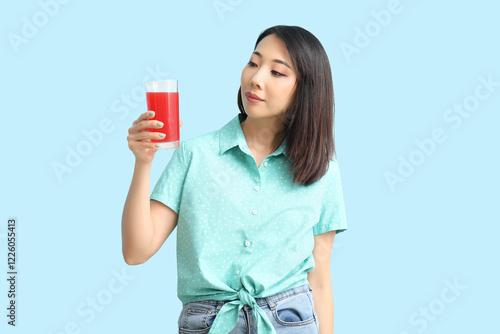 Beautiful Asian woman with ...