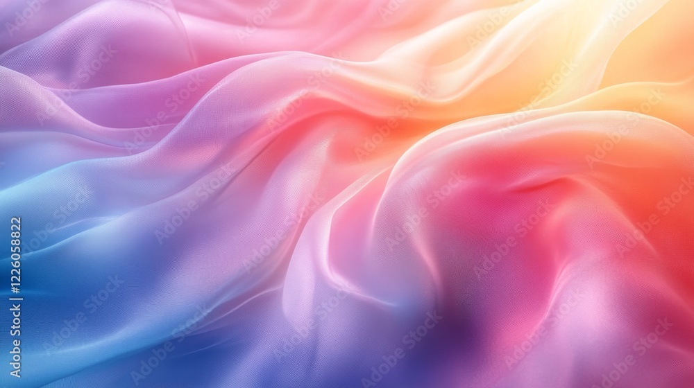 Pastel Draped Fabric Soft Hues Elegant Texture Pastel Draped Fabric Soft Hues Elegant Texture