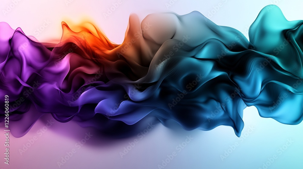 Obraz premium Abstract Colorful Swirling Smoke or Fluid Dynamic Design