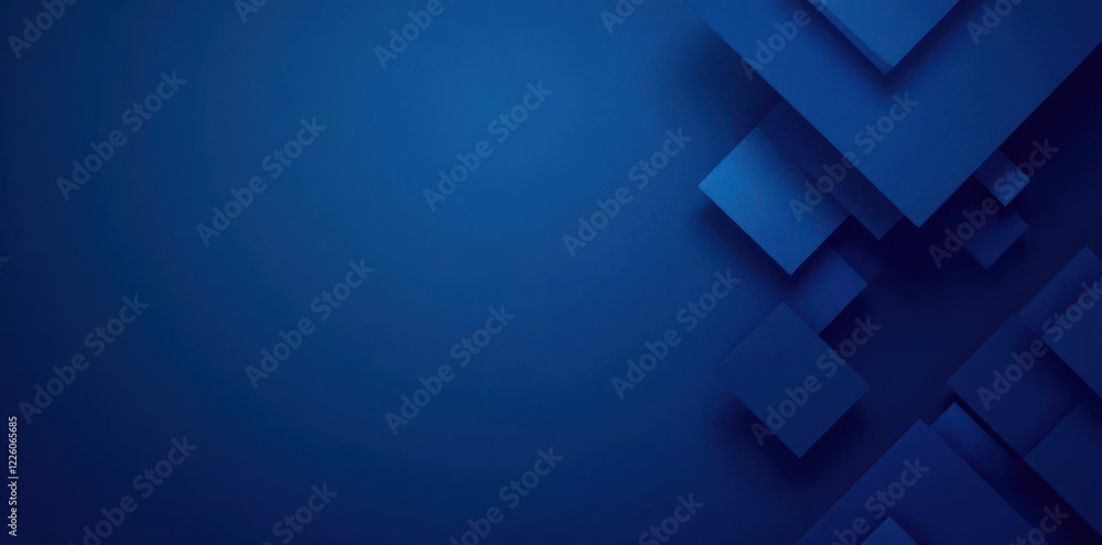 Fototapeta premium Dark blue abstract background, geometric squares, corporate style, elegant, futuristic