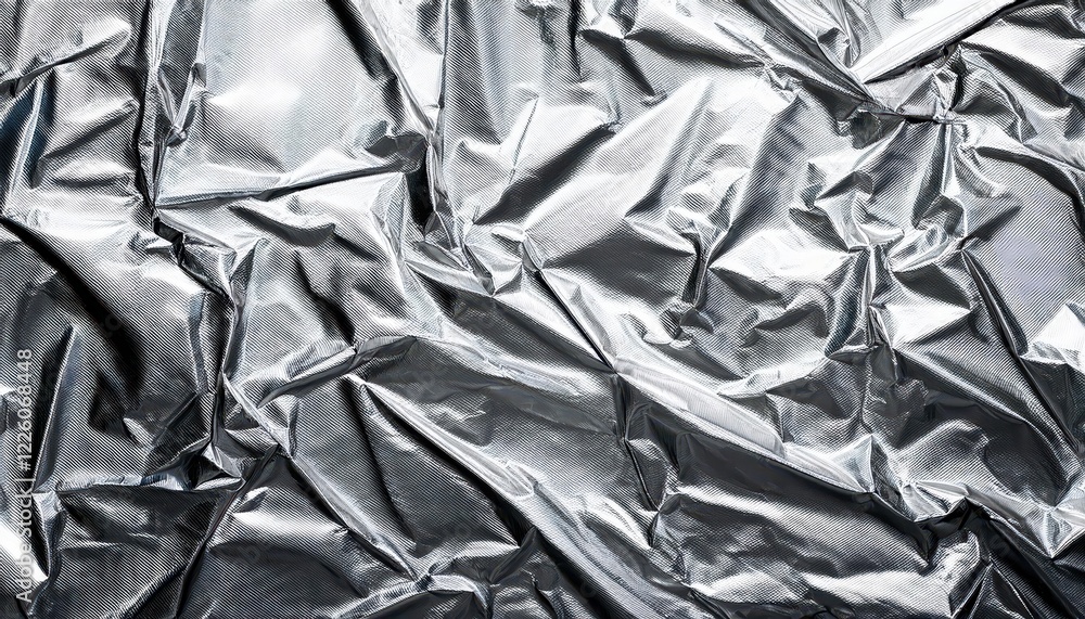 Striking Silver Foil Texture Overlay on a Minimalist Metal Background, Showcasing an Ethereal Play of Light and Shadows in a Modern Scene Striking Silver Foil Texture Overlay on a Minimalist Metal Background, Showcasing an Ethereal Play of Light and Shadows in a Modern Scene