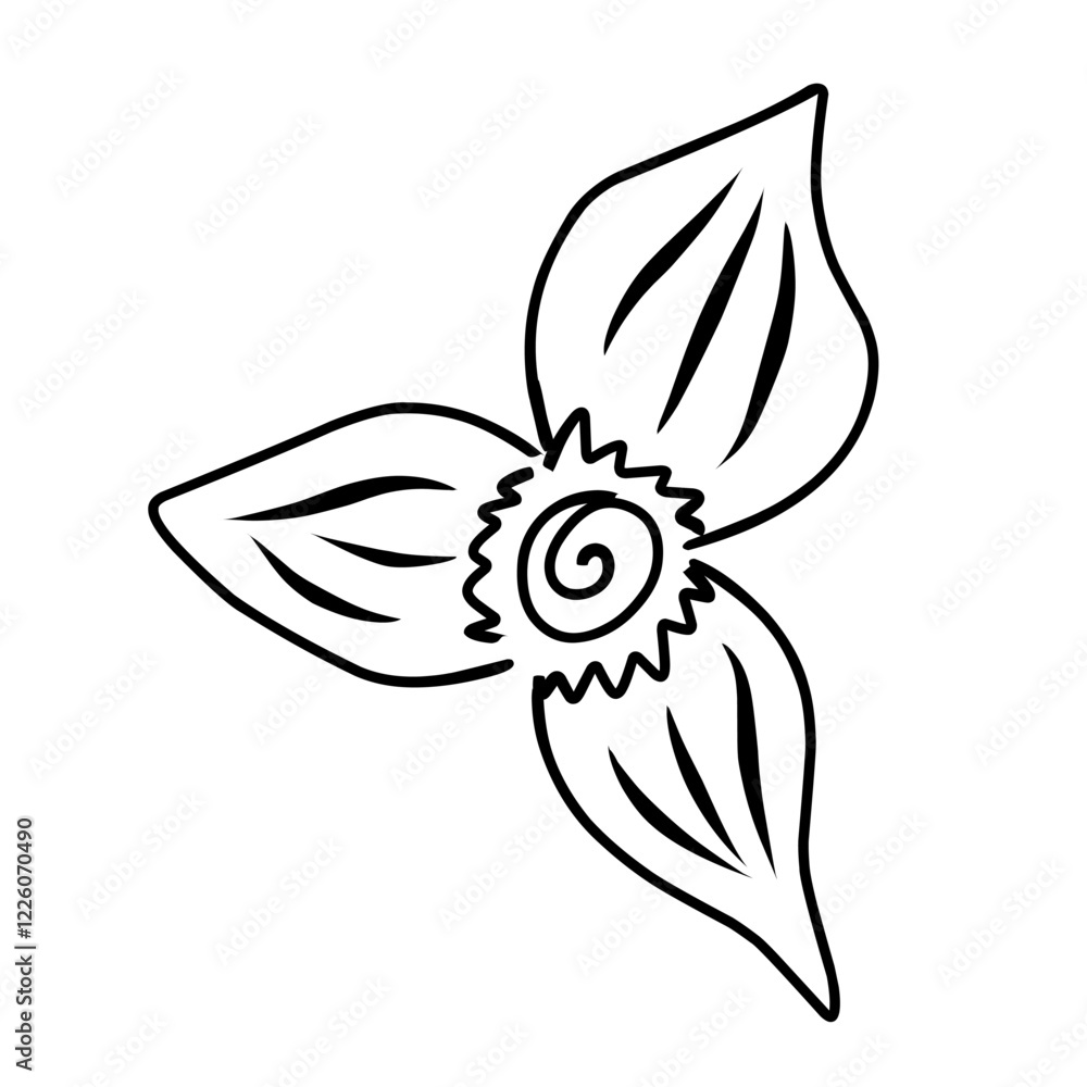 Obraz premium simple and elegant flower vector illustration with clean lines and minimalistic design