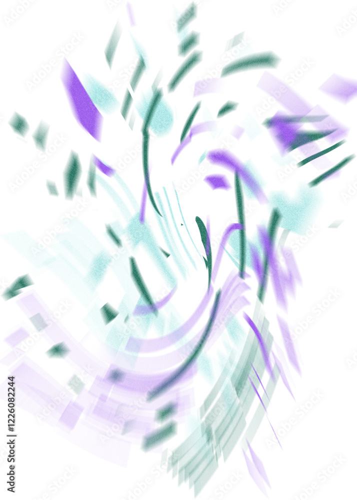 Obraz premium An abstract transparent iridescent color blur design element.