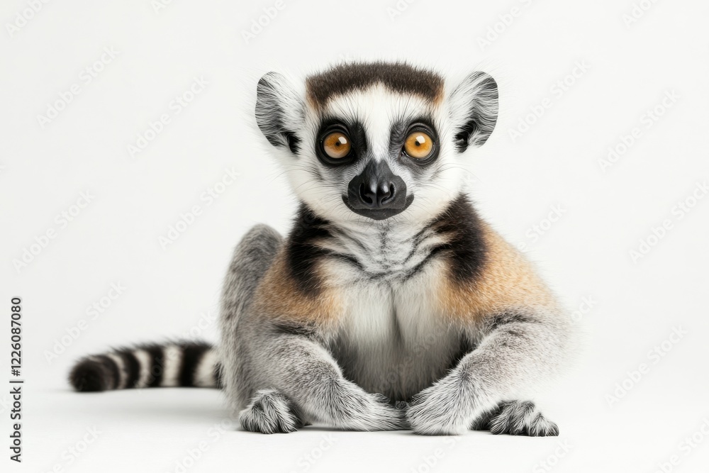 Fototapeta premium Ring-tailed lemur portrait. Adorable!