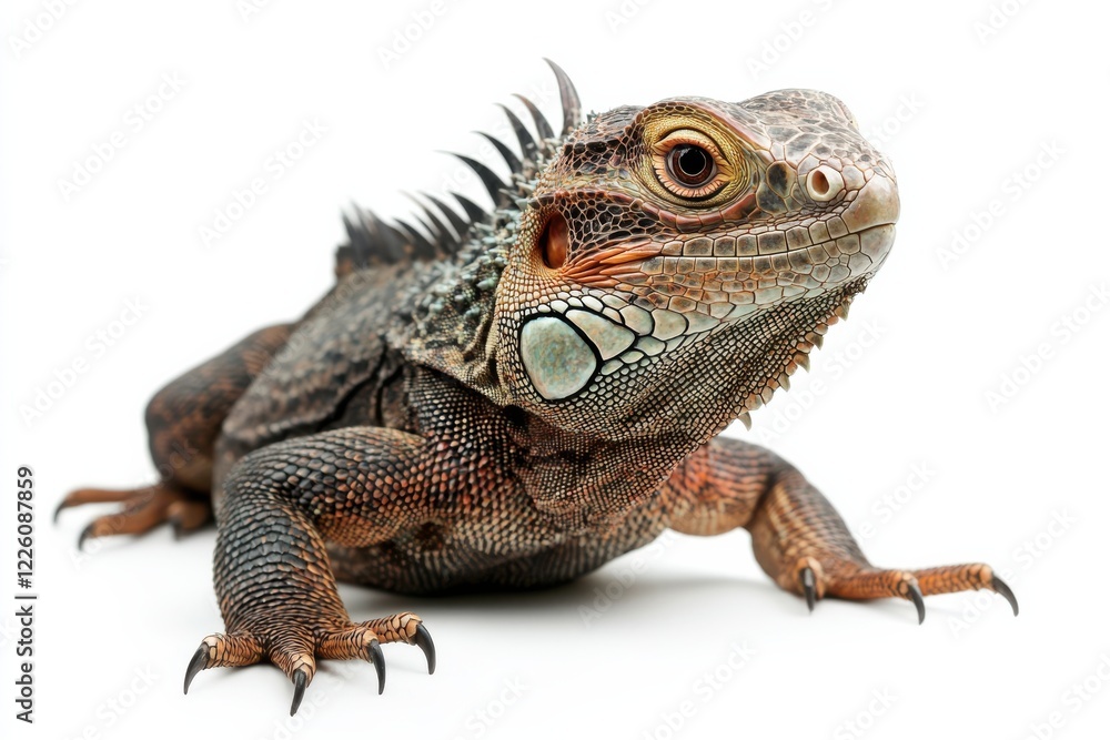 Obraz premium Close-up of a vibrant iguana