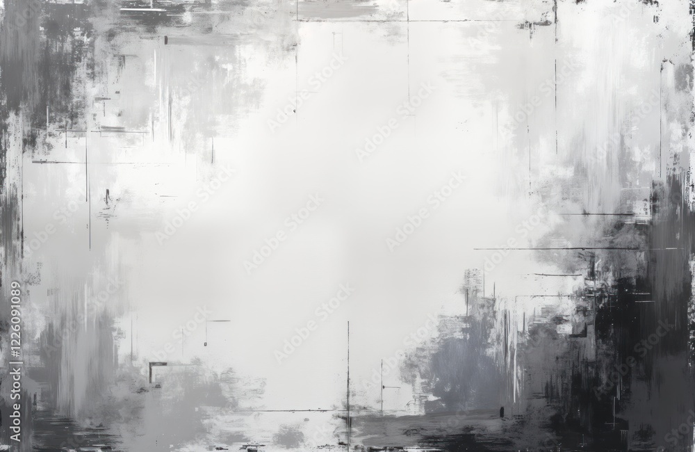 Abstract art piece with white, grey tones. Grunge textures, distressed style evoke old posters newspapers. Perfect blank backdrop for adding text image. Suitable for various design uses like Abstract art piece with white, grey tones. Grunge textures, distressed style evoke old posters newspapers. Perfect blank backdrop for adding text image. Suitable for various design uses like