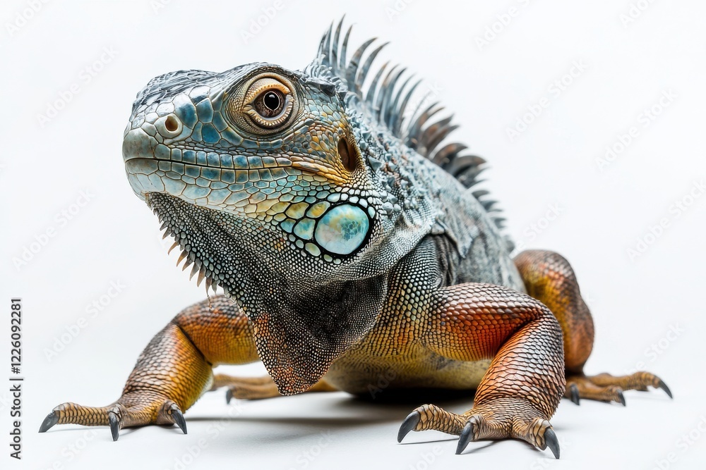 Obraz premium Vibrant Green Iguana Close-up