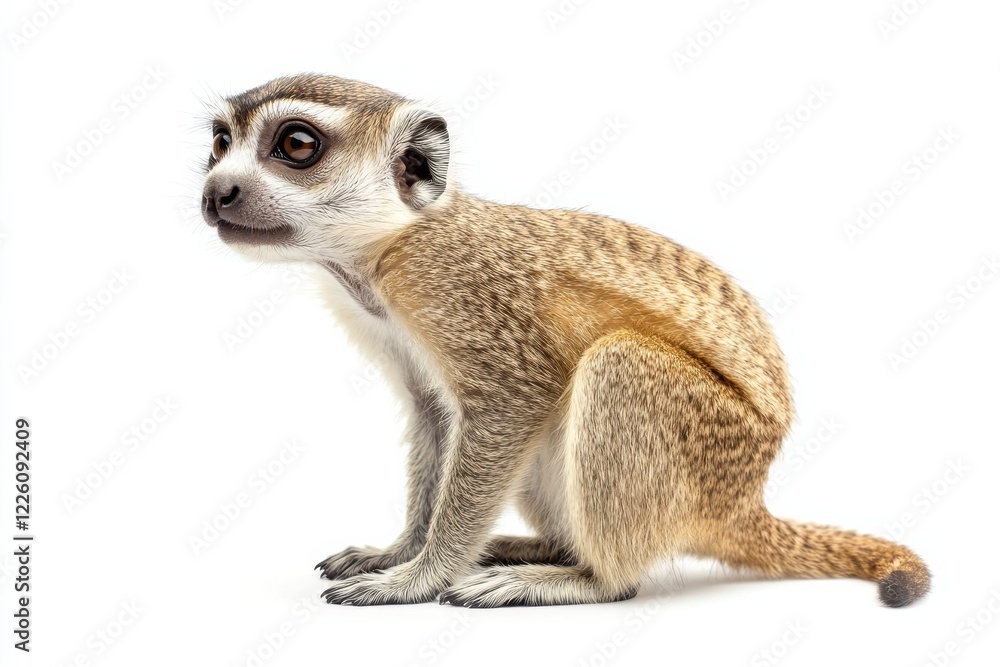Fototapeta premium Adorable young meerkat sitting.