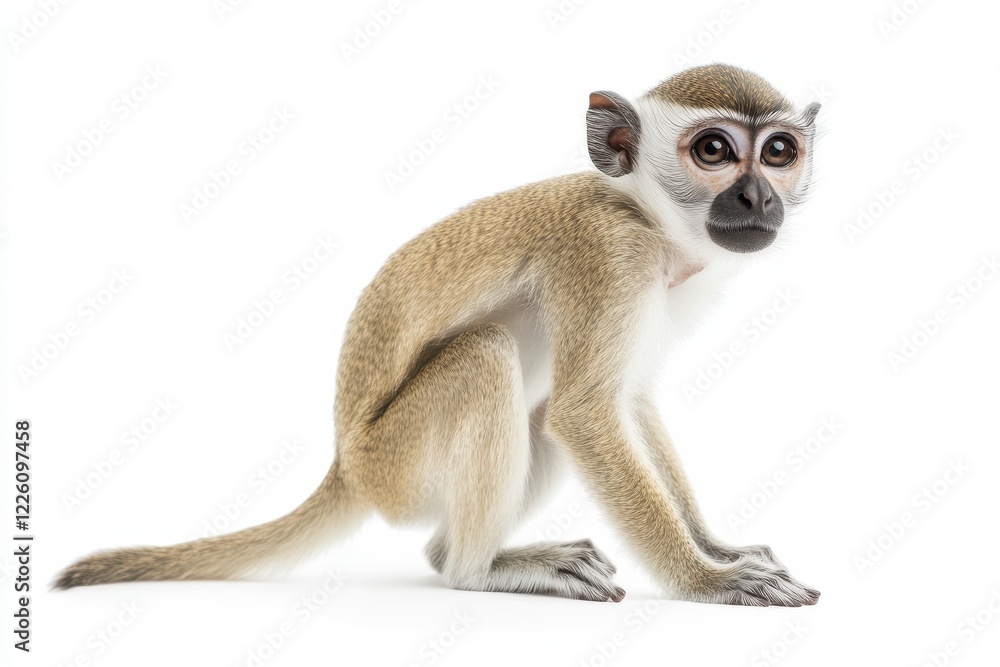 Fototapeta premium Adorable Baby Monkey Sitting
