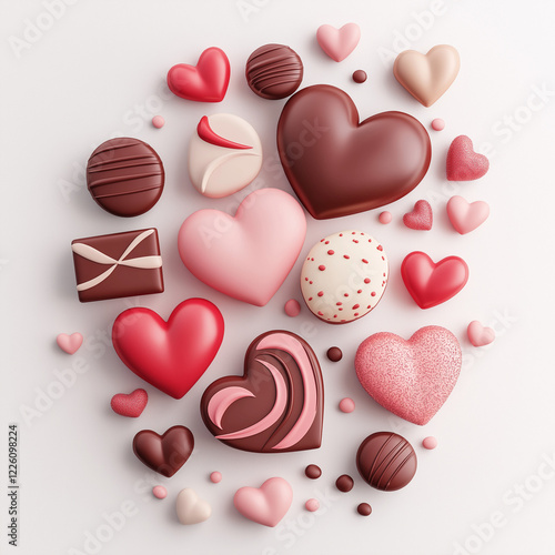 チョコレート, ハート, 愛, バレンタイン, シンボル, 形, ベクター, 恋愛, アイコン, イラスト, 日, ピンク, 3d, 休日, ロマンチスト, ひとそろい, デコレーション, サイン, 文科系, デザイン, 色, チョコ, 光る, 2 月 14 日, デザート, 食べ物, 甘い, キャンデー