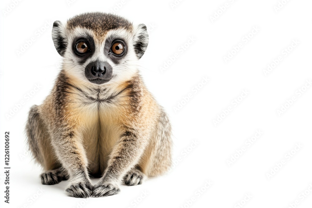 Obraz premium Adorable ring-tailed lemur posing.