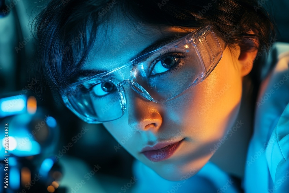 A researcher scrutinizing an experimental setup in the lab, demonstrating keen focus, underscoring themes of innovation and scientific curiosity. A researcher scrutinizing an experimental setup in the lab, demonstrating keen focus, underscoring themes of innovation and scientific curiosity.