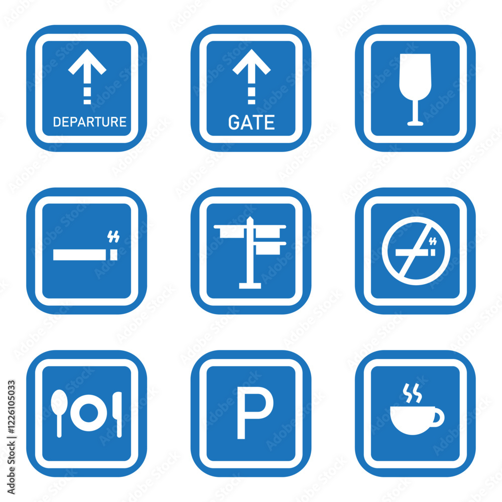 Airport icon collection Airport icon collection
