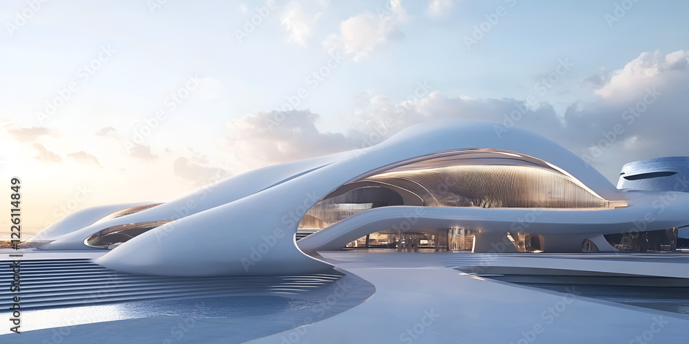Futuristic Skyline with Sleek Modern Architecture and Urban Design Futuristic Skyline with Sleek Modern Architecture and Urban Design