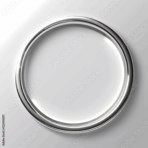 silver metal circle frames 3d vector realistic illustration. First, second and third place medals or buttons isolated on black background. Certified. Quality blank, empty badge set.