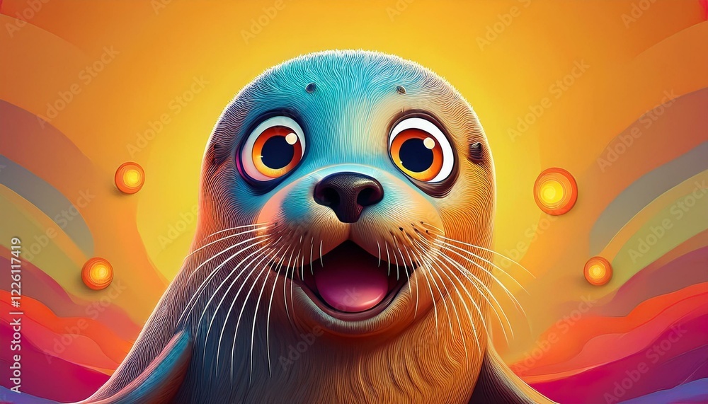 Obraz premium Lustige Robbe