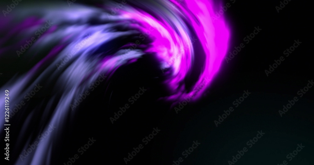 Image of glowing light trails moving over black background Image of glowing light trails moving over black background