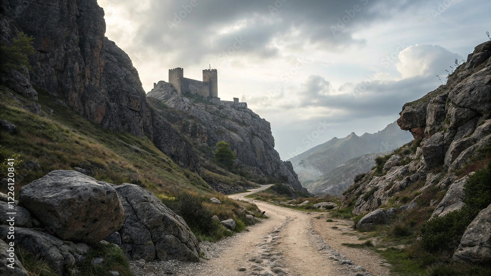 Obraz premium castle in the mountains