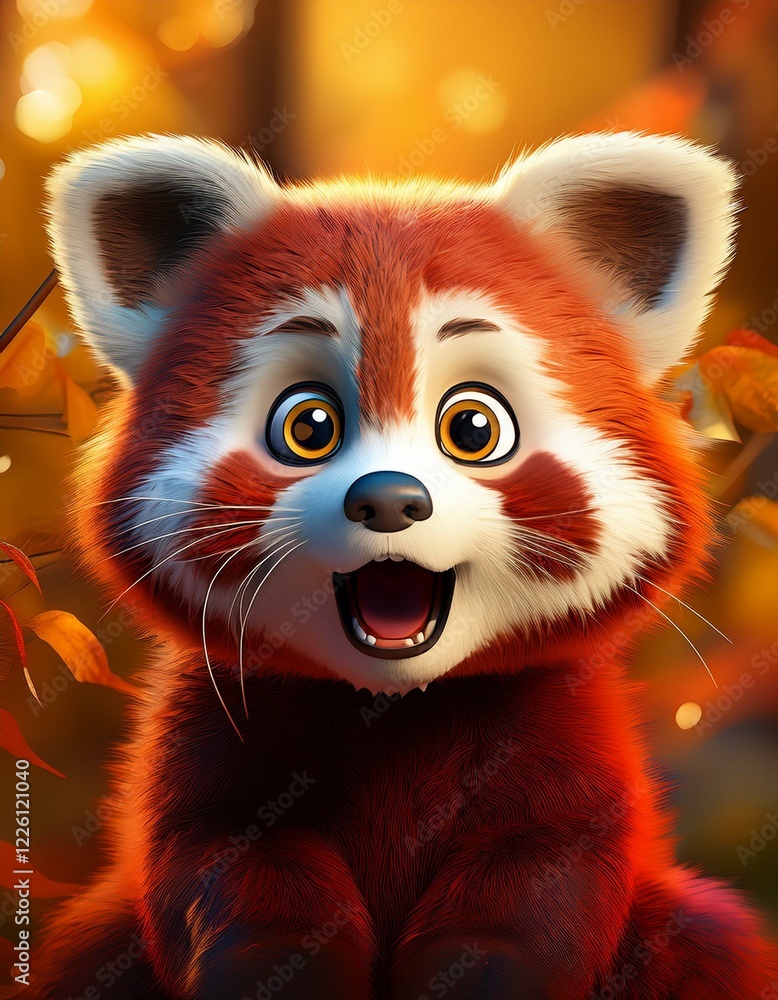 Lustiger roter Pandabär Lustiger roter Pandabär