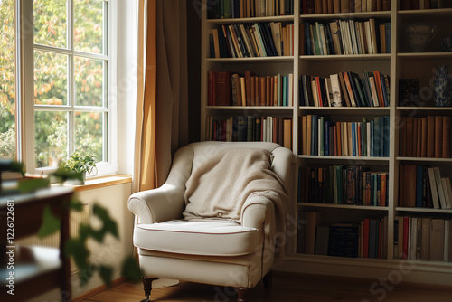 Zen and Study  A Peaceful Study Corner Organized with Bookshelves
