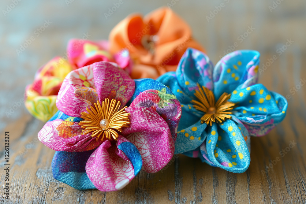 DIY Fabric Flower Brooches Crafted from Colorful Scraps of Cloth DIY Fabric Flower Brooches Crafted from Colorful Scraps of Cloth