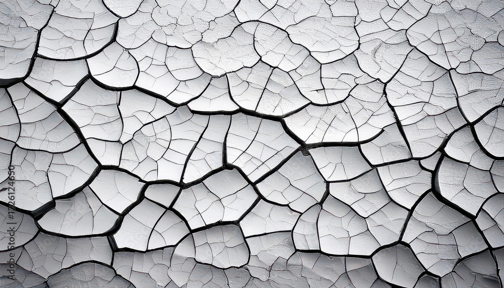Striking White Background Showcasing Detailed Irregular Cracks, Demonstrating Texture and Pattern in a Minimalistic Setting. Striking White Background Showcasing Detailed Irregular Cracks, Demonstrating Texture and Pattern in a Minimalistic Setting.