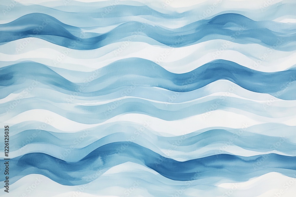 An abstract watercolor design of blue and white wavy patterns, creating a serene, flowing visual effect resembling ocean waves, encapsulating tranquility. An abstract watercolor design of blue and white wavy patterns, creating a serene, flowing visual effect resembling ocean waves, encapsulating tranquility.