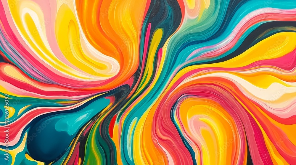 A captivating swirl of vibrant rainbow colors in an abstract fluid form, evoking emotional vibrancy and energy, rendered in a visually striking expressionist style. A captivating swirl of vibrant rainbow colors in an abstract fluid form, evoking emotional vibrancy and energy, rendered in a visually striking expressionist style.