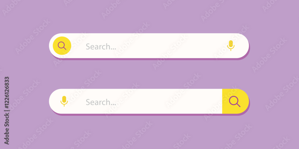 Search bar frame with magnifier icon, search boxes template for web page internet browser Search bar frame with magnifier icon, search boxes template for web page internet browser