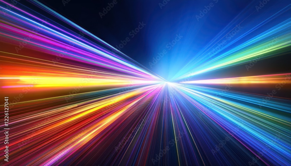 Vibrant 3D Refraction of Light Lines A Spectacular Illustration Demonstrating Colorful Optical Phenomena, Embracing Artistic Abstraction and Digital Innovation. Vibrant 3D Refraction of Light Lines A Spectacular Illustration Demonstrating Colorful Optical Phenomena, Embracing Artistic Abstraction and Digital Innovation.