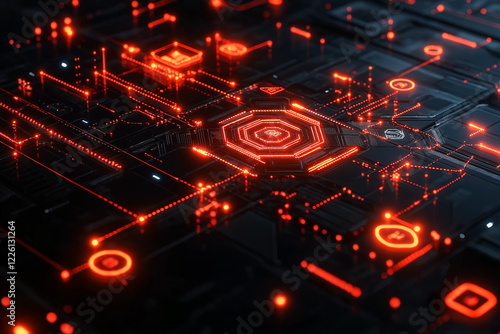 Understanding Cyber Threats  Futuristic Tech Infographic on Ransomware
