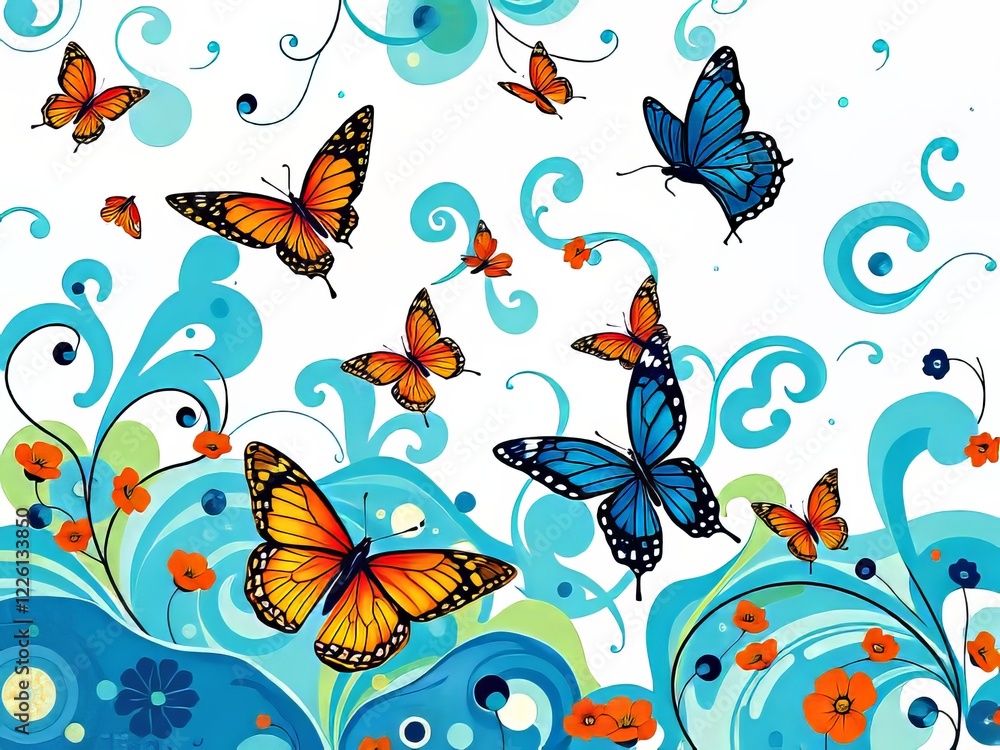 Ethereal Boho Birds & Butterflies Mother's Day Background Ethereal Boho Birds & Butterflies Mother's Day Background