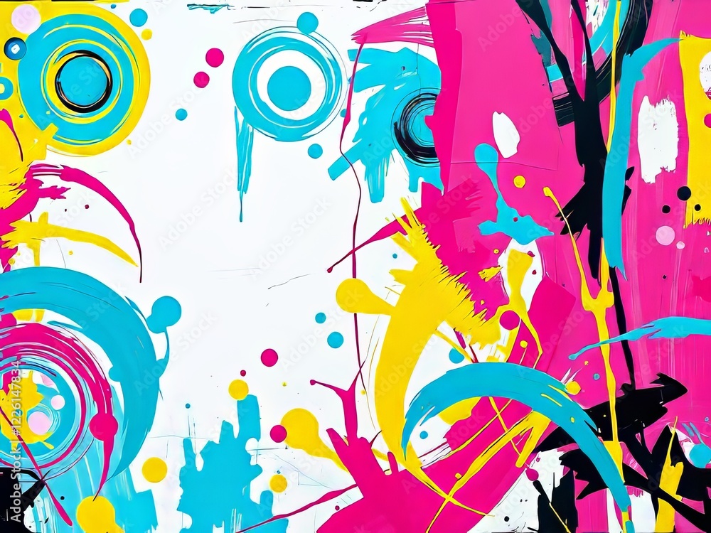 Vibrant Easter Graffiti Art - Abstract Background Vibrant Easter Graffiti Art - Abstract Background