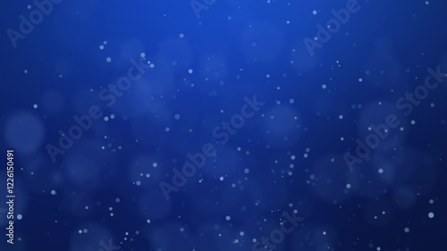 Murky blue floating particle background. Looping backdrop animation of moving orbs against dark gradient.