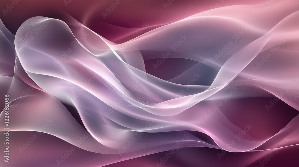 Obraz premium Abstract flowing purple waves, dark background, design element