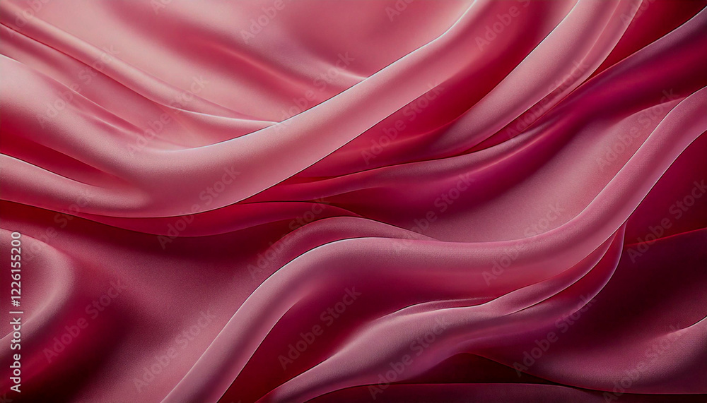 Obraz premium Pink Silky Fabric,Soft, silky, pink fabric with gentle folds and a smooth texture, reflecting light beautifully.