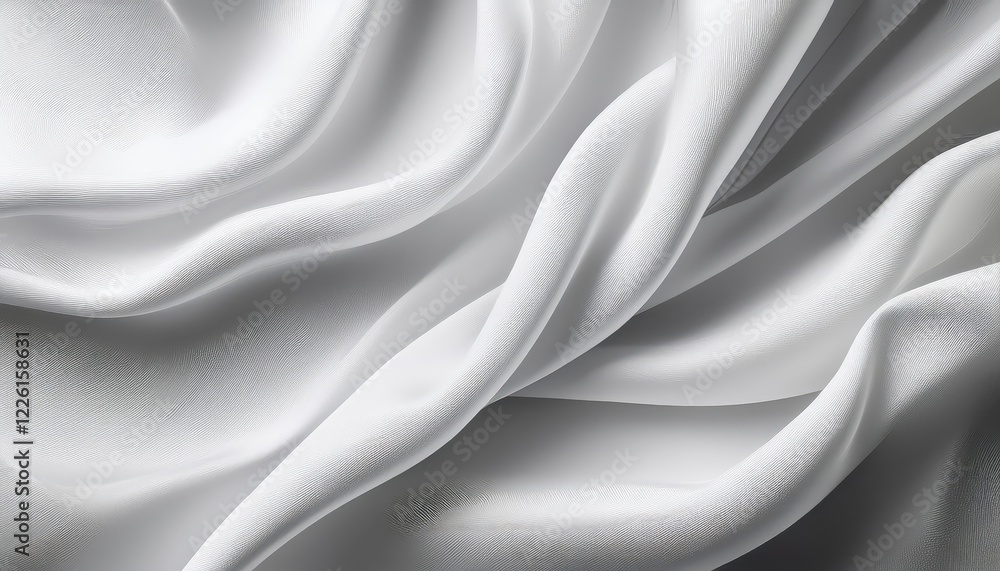 Naklejka premium Rustic White Cloth Banner with Wavy Surface Texture A Vintage Artifact Showcasing a WornOut Elegance