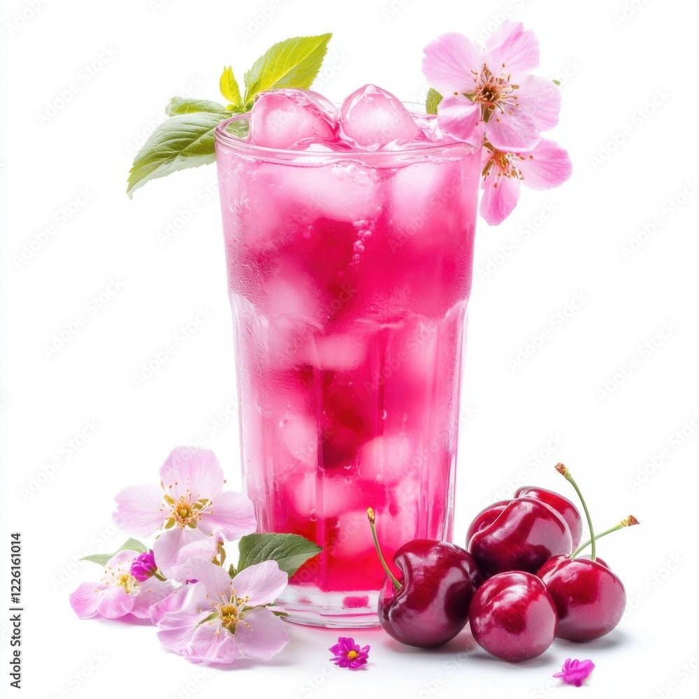 delicate pink juice made with cherries lychee delicate pink juice made with cherries lychee