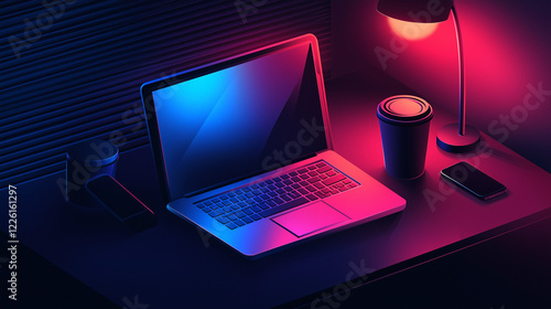 laptop on the screen